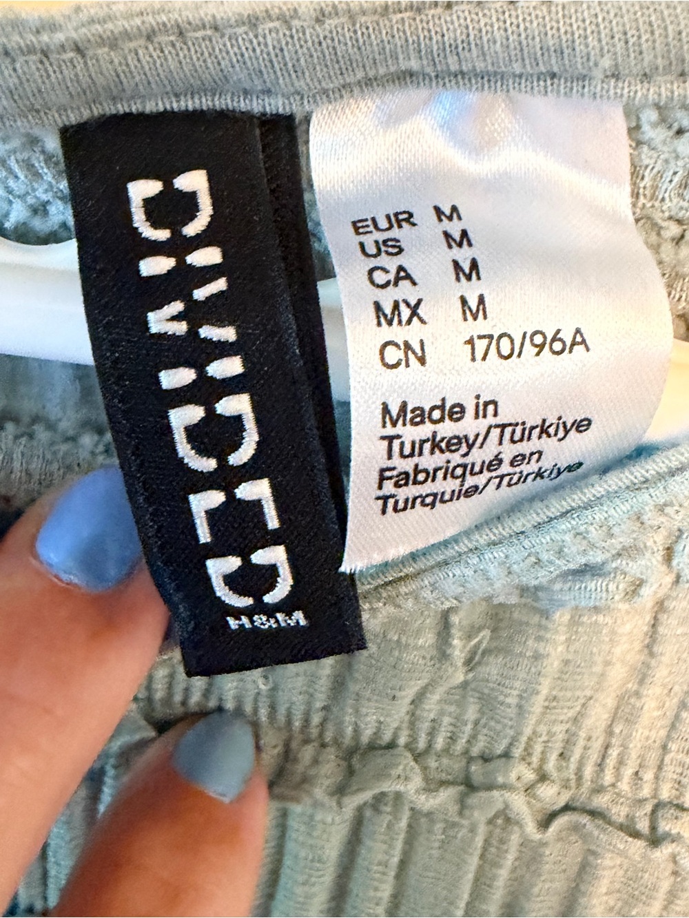 H&M Sage Smocked Ruffle Peplum Tank Top Boho Coquette - Picture 3 of 6